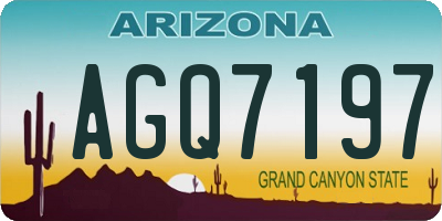 AZ license plate AGQ7197