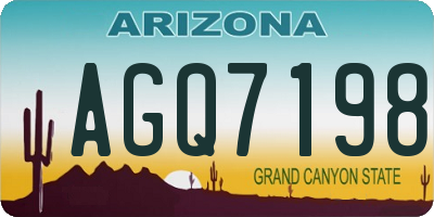 AZ license plate AGQ7198
