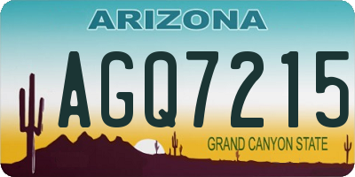 AZ license plate AGQ7215