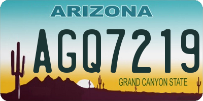 AZ license plate AGQ7219