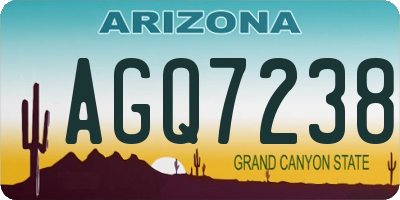 AZ license plate AGQ7238