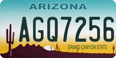 AZ license plate AGQ7256