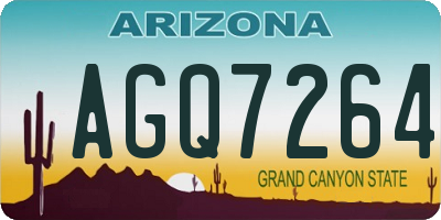 AZ license plate AGQ7264