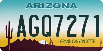 AZ license plate AGQ7271