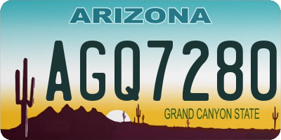 AZ license plate AGQ7280