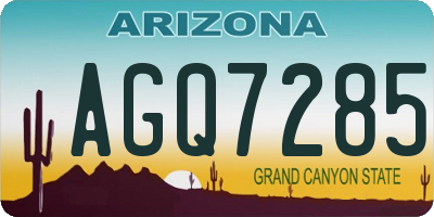 AZ license plate AGQ7285