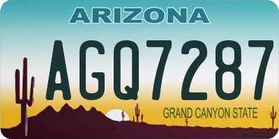 AZ license plate AGQ7287