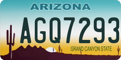 AZ license plate AGQ7293