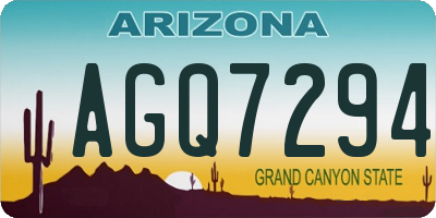 AZ license plate AGQ7294