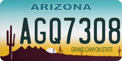 AZ license plate AGQ7308