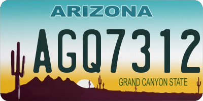 AZ license plate AGQ7312