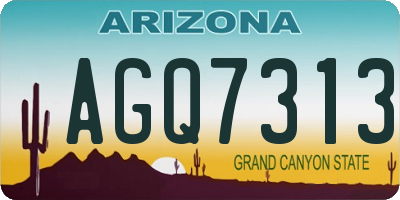AZ license plate AGQ7313