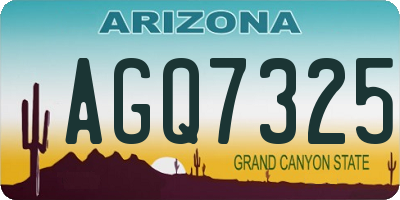 AZ license plate AGQ7325