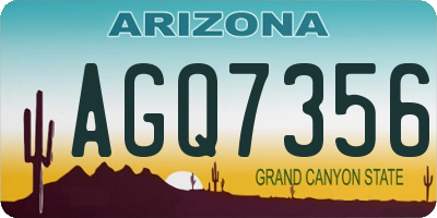 AZ license plate AGQ7356