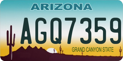 AZ license plate AGQ7359