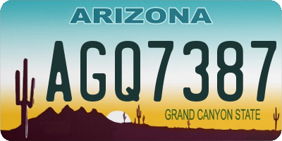 AZ license plate AGQ7387