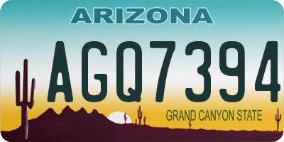 AZ license plate AGQ7394
