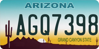 AZ license plate AGQ7398