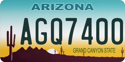 AZ license plate AGQ7400
