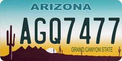 AZ license plate AGQ7477