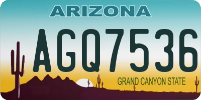 AZ license plate AGQ7536