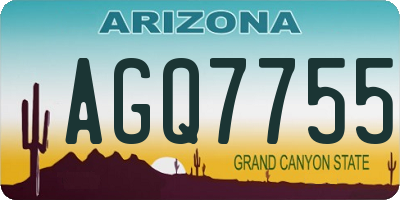 AZ license plate AGQ7755