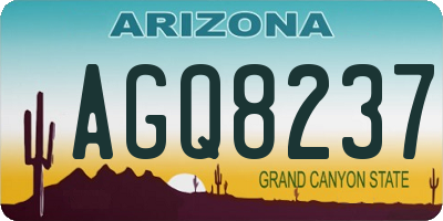 AZ license plate AGQ8237