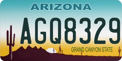 AZ license plate AGQ8329