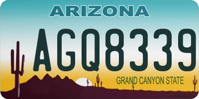 AZ license plate AGQ8339