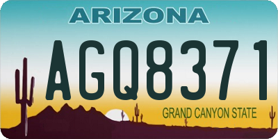 AZ license plate AGQ8371