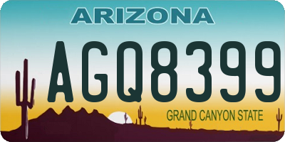 AZ license plate AGQ8399