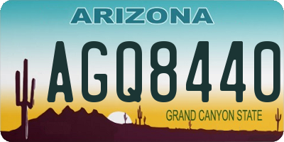 AZ license plate AGQ8440