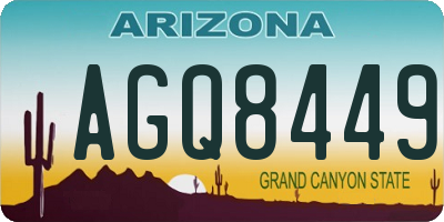 AZ license plate AGQ8449