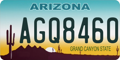 AZ license plate AGQ8460