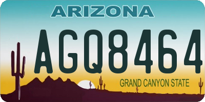 AZ license plate AGQ8464