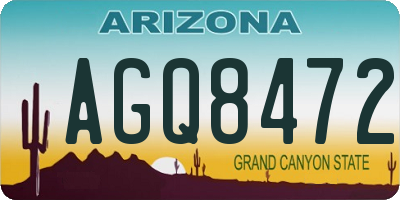 AZ license plate AGQ8472