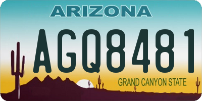 AZ license plate AGQ8481