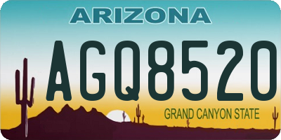 AZ license plate AGQ8520