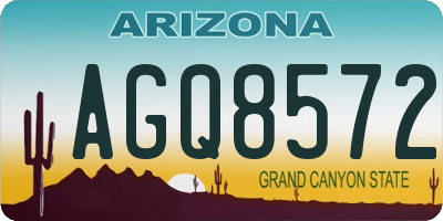 AZ license plate AGQ8572