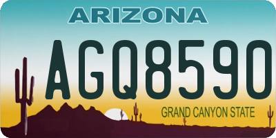 AZ license plate AGQ8590