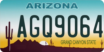 AZ license plate AGQ9064