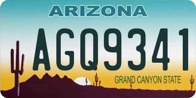 AZ license plate AGQ9341