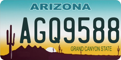 AZ license plate AGQ9588