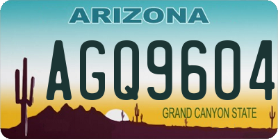 AZ license plate AGQ9604
