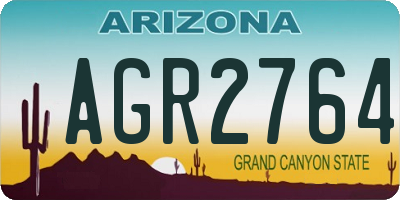 AZ license plate AGR2764