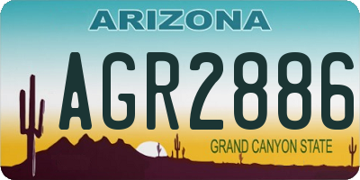 AZ license plate AGR2886