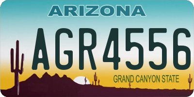 AZ license plate AGR4556