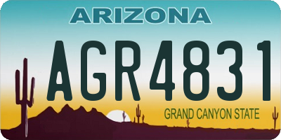 AZ license plate AGR4831