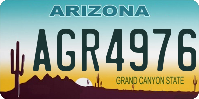 AZ license plate AGR4976