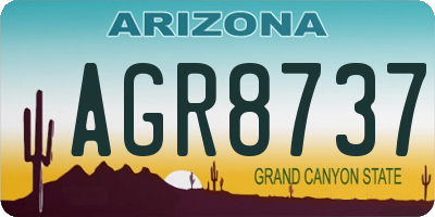 AZ license plate AGR8737